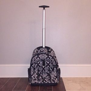 Black PB Teen Rolling Backpack
